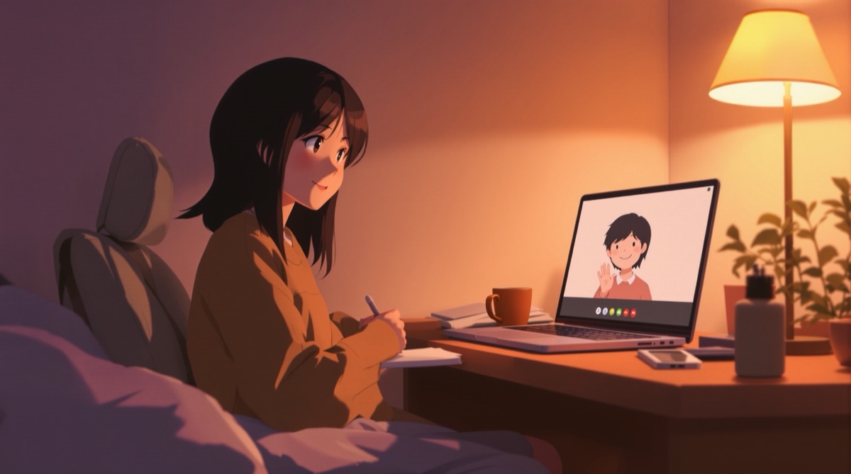 オンラインのマンツーマンセッションの様子